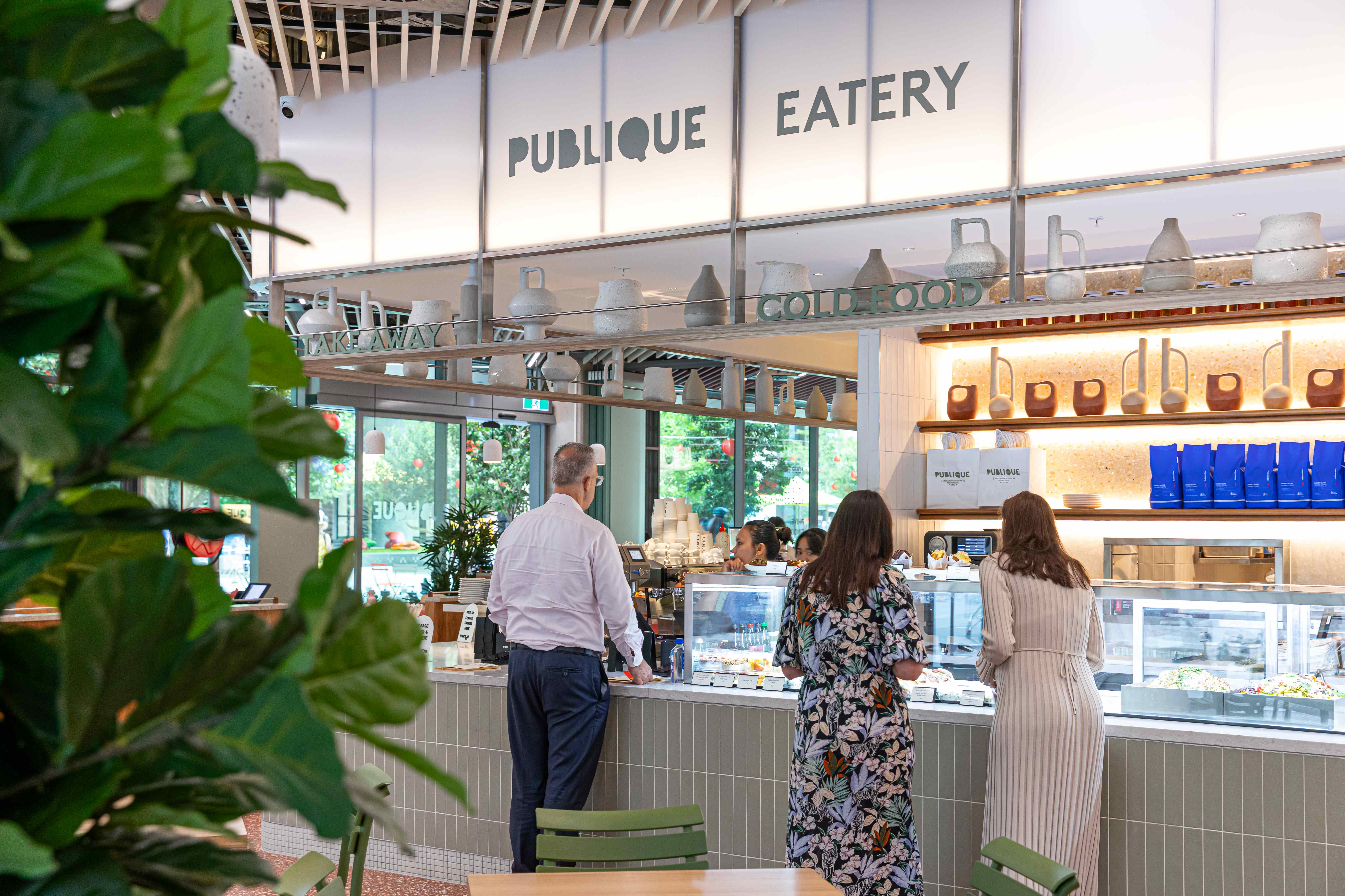 Publique Cafe Exterior shot w people