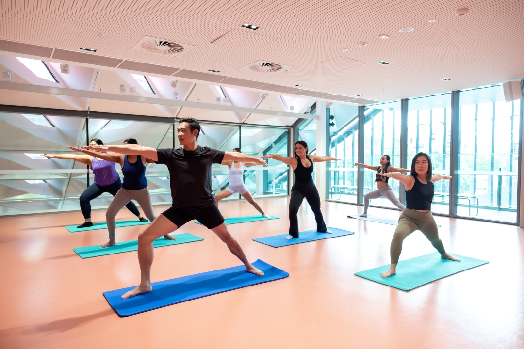 Group of people doing yoga
